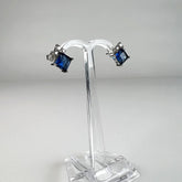 Cercei zirconia cu surub si fluture din argint 925 - vedere 1