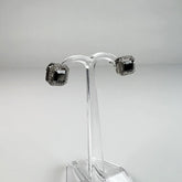 Cercei cu zirconia si surub din argint 925 pentru piercings - vedere 1