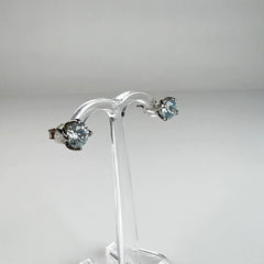 Cercei zirconia cu surub si fluture din argint 925 6mm - vedere 1