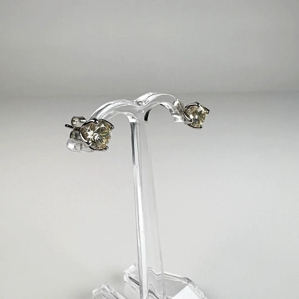 Cercei argint 925 cu zirconia si prindere fluture 6mm - vedere 1