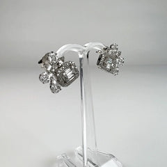 Cercei cu zirconia si prindere fluture din argint 925 - vedere 1