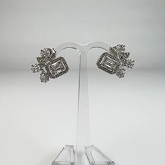 Cercei cu zirconia si prindere fluture din argint 925 - vedere 2