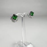 Cercei zirconia cu surub si fluture argint 925 - 10mm - vedere 1