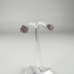 Cercei cu surub zirconia si prindere fluture din argint 925 - vedere 1