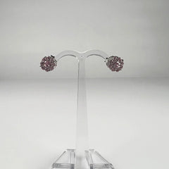 Cercei cu surub zirconia si prindere fluture din argint 925 - vedere 2