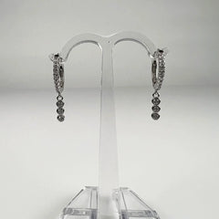Cercei drop zirconia cu leverback din argint 925 de 20mm - vedere 2