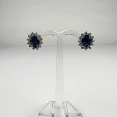 Cercei zirconia cu surub si fluture din argint 925 - vedere 2