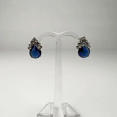 Cercei marcasite cu surub si fluture din argint 925 - vedere 2