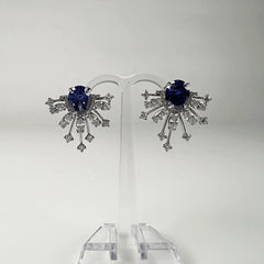 Cercei lungi zirconia cu prindere fluture din argint 925 - vedere 2