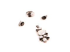 Set Bijuterii din Argint 925 - Cercei, Inel, Pandantiv - Cuart Fumuriu - Marime 8 / Reglabil - Maro