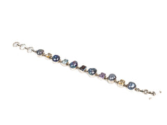 Bratara din Argint 925 - cu Rubin, Perla Sidefata - Reglabila - 200mm x 10mm - Multicolor