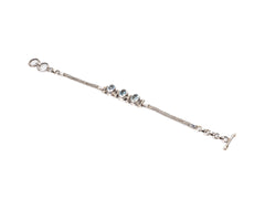 Bratara din Argint 925 - cu Aquamarine - Reglabila - 190mm x 10mm - Bleu