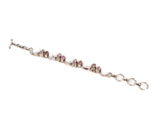 Bratara din Argint 925 - cu Turmalina roz - Reglabila - 200mm x 10mm - Roz