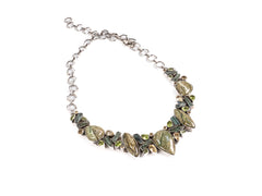 Lantisor din Argint 925 - cu Serafinit, Peridot, Citrin - Fixa - 500mm x 25mm - Verde