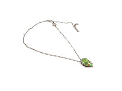 Lantisor din Argint 925 - cu Turcoaz Cupru - Reglabila - 500mm x 25mm - Verde