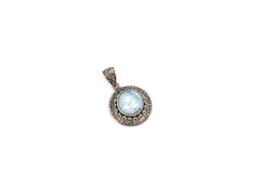 Pandantiv din Argint 925 cu Larimar Bleu - 20mm x 20mm