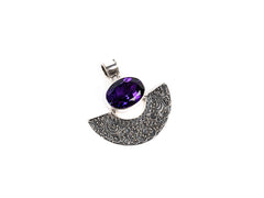 Pandantiv din Argint 925 cu Ametist Violet - 30mm x 40mm