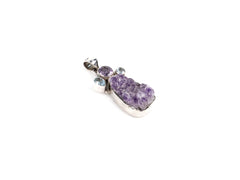 Pandantiv din Argint 925 cu Aquamarine Violet - 35mm x 20mm