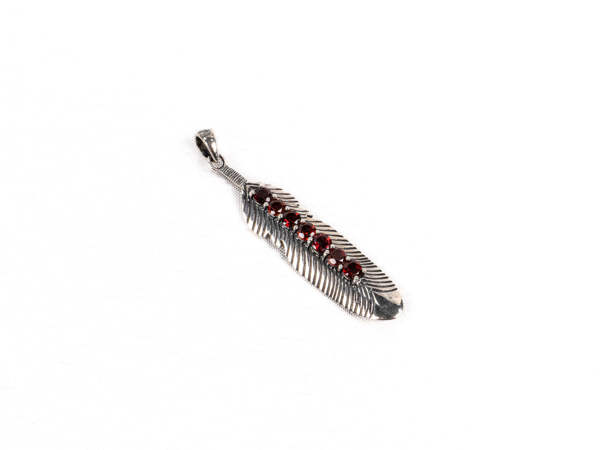 Pandantiv din Argint 925 cu Rubin Roșu - 50mm x 10mm