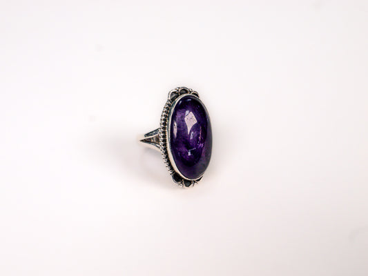 Inel din Argint 925 cu Ametist Violet #2 - Marime 8