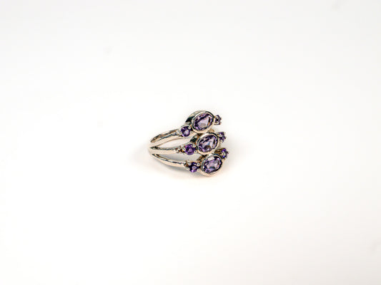 Inel din Argint 925 cu Ametist Violet - Marime 9.5