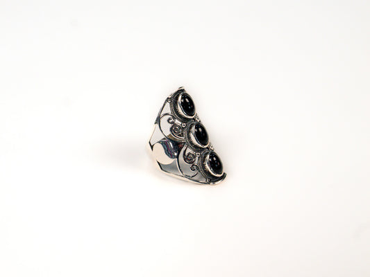 Inel din Argint 925 cu Onix Negru #1 - Marime 8