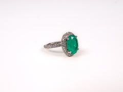 Inel din Argint 925 cu Zirconia Verde #2 - Marime 7