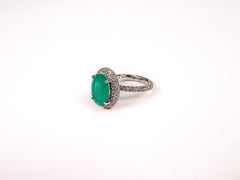 Inel din Argint 925 cu Zirconia Verde #2 - Marime 7