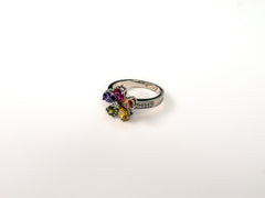 Inel din Argint 925 cu Zirconia Multicolor - Marime 7