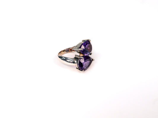 Inel din Argint 925 cu Ametist Violet - Marime 8