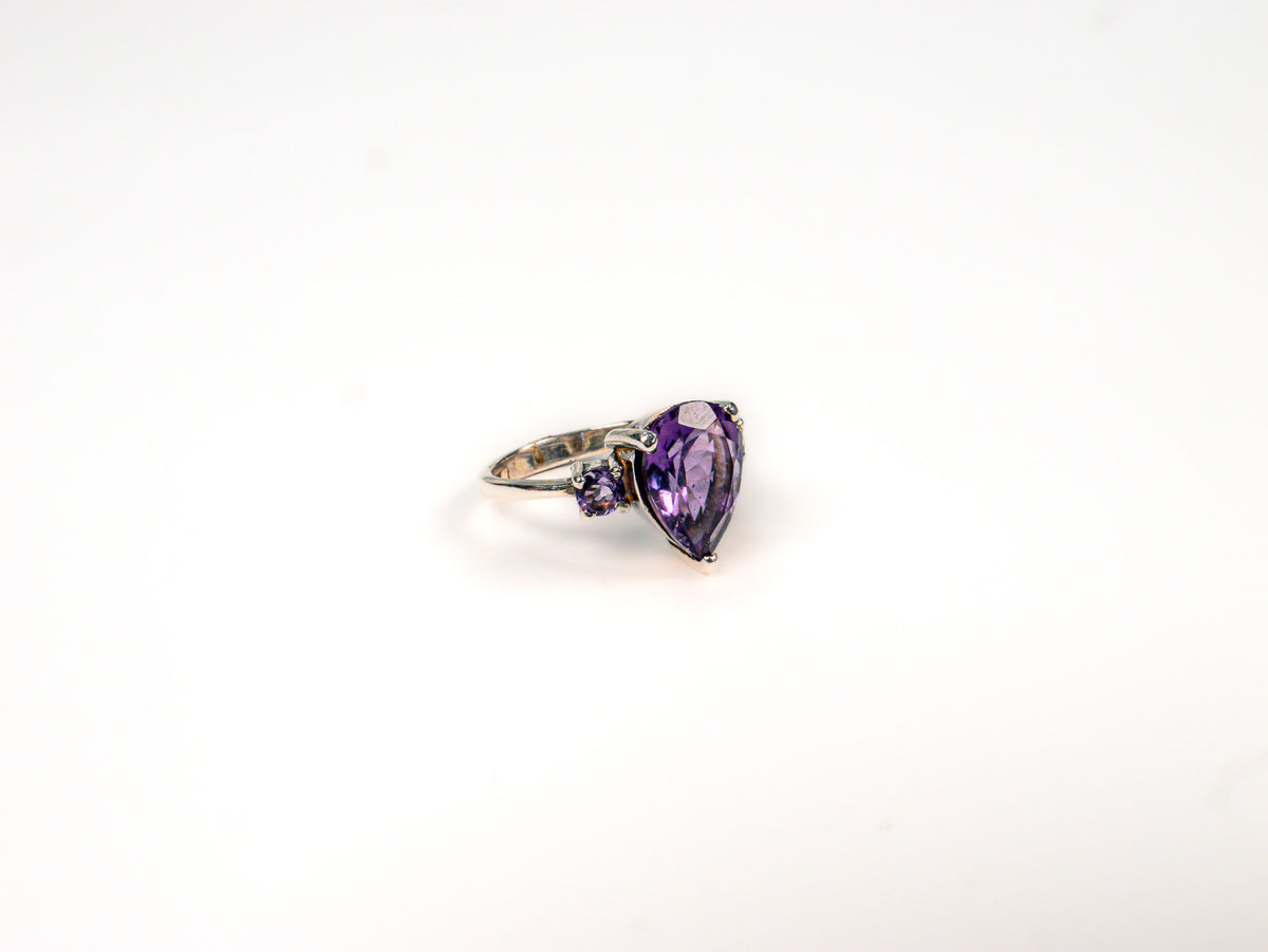 Inel din Argint 925 cu Ametist Violet - Marime 7  /  9