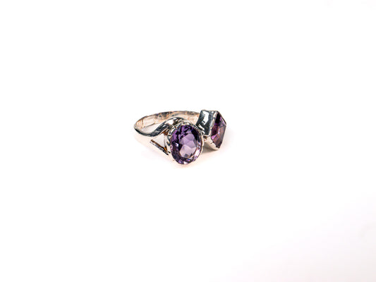 Inel din Argint 925 cu Ametist Violet #5 - Marime 9