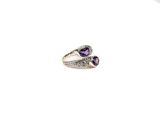 Inel din Argint 925 cu Ametist Violet #3 - Marime 8.5