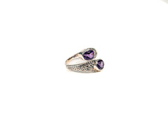 Inel din Argint 925 cu Ametist Violet #3 - Marime 8.5