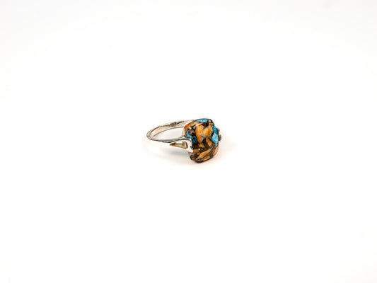 Inel din Argint 925 cu Scoica Oyster Maro - Marime 8.5