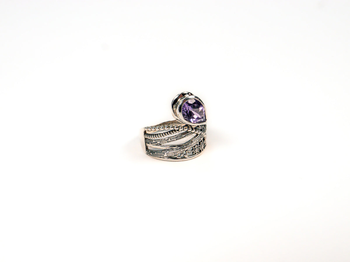 Inel din Argint 925 cu Ametist Violet #6 - Marime 9
