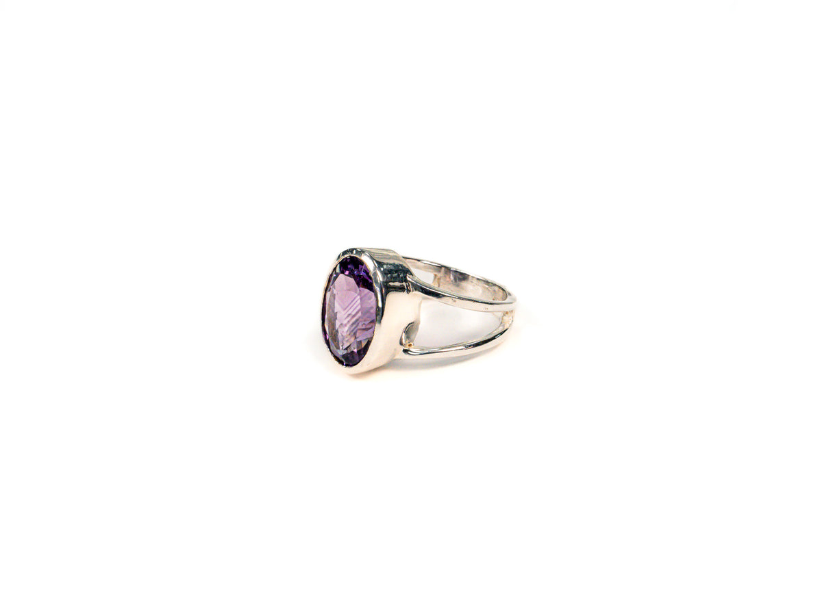 Inel din Argint 925 cu Ametist Violet - Marime 9.5