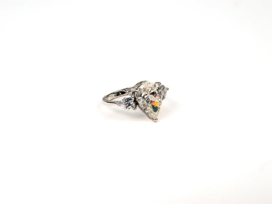 Inel din Argint 925 cu Moissanite Incolor - Marime 8