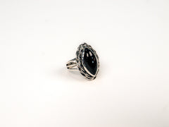 Inel din Argint 925 cu Onix Negru #2 - Marime 7