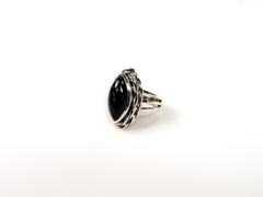 Inel din Argint 925 cu Onix Negru #2 - Marime 7