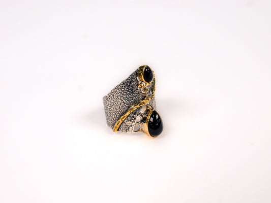 Inel din Argint 925 cu Onix Negru #2 - Marime 8.5