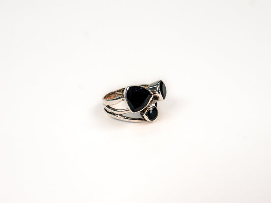 Inel din Argint 925 cu Onix Negru #2 - Marime 9