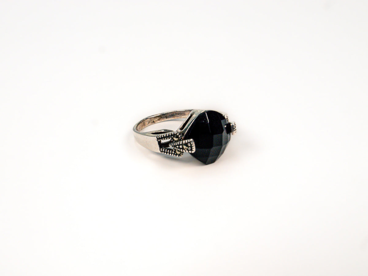 Inel din Argint 925 cu Onix Negru #3 - Marime 7