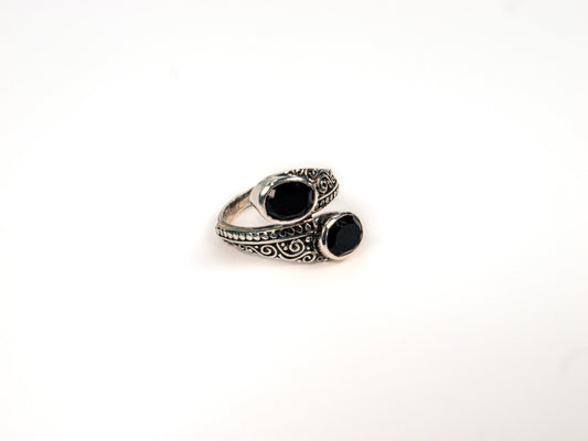 Inel din Argint 925 cu Onix Negru #3 - Marime 7