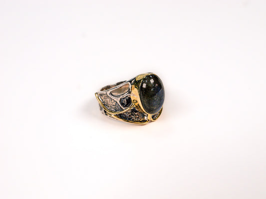 Inel din Argint 925 cu Labradorit Multicolor #1 - Marime 9