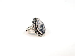 Inel din Argint 925 cu Gemstone Alb - Marime 8