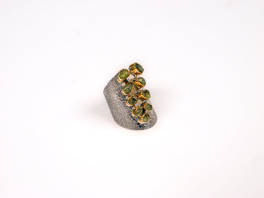 Inel din Argint 925 cu Peridot Verde #1 - Marime 9