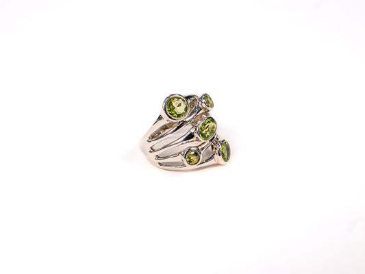 Inel din Argint 925 cu Peridot Verde #1 - Marime 8.5