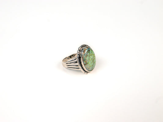 Inel din Argint 925 cu Opal Verde #1 - Marime 9