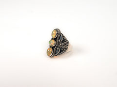 Inel din Argint 925 cu Opal Multicolor - Marime 9 si 10